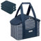 anndora Kühltasche mit Tragegriff 20 Liter - TW-18147-232 Navy blau weiß - inkl. 3 anndora Kühlakkus dunkelblau