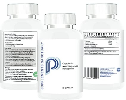 Prima - Weight Management/Fat Burn Blend - 60 Capsules-Fat Burning Formula, L-Carnitine/L-Arginine/Garcinia Cambogia 10:1 Wholefruit