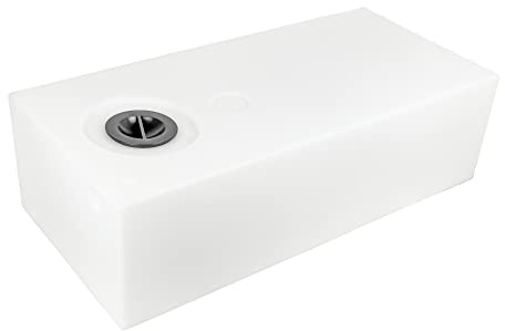 GATE14® Serbatoio Acqua per Camper e Barca Rigido Bianco Atossico 9 Fori di Raccordo 120 l