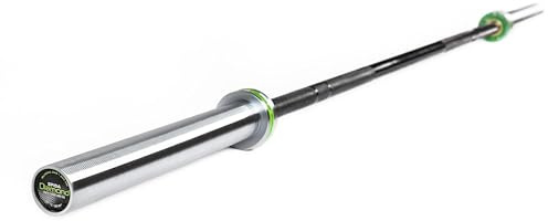 DIAMOND Bilanciere Olimpico Professionale Per Competizione e Training Da 220 cm [CARICO MAX DA 450 KG A 1000 KG] Per CrossFit, Squat e Functional Training, Impugnatura Zigrinata (CARICO MAX 450 KG)