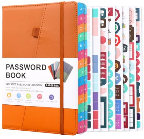 Berichw Passbuch mit Alphabetik-Registerkarten für ältere Menschen, Passbuch für detaillierte Verbindung der Adresse der Website, A