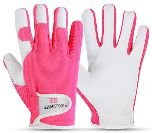 Tussan Sports Gants de jardinage en cuir pour homme et femme – Gants de jardinage respirants et résistants aux épines – Construction polyvalente, travail du bois, gants de soudage – Gants de travail
