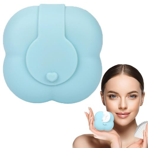Berriphonia Porte-tampon à poudre - Récipient en silicone pour rembourrage en coton - Boîte de rangement anti-adhésive - Petit et doux - Pour bijoux, bracelets, tampons de poudre, boucles d'oreilles