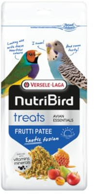 Versele-Laga NutriBird Treats Frutti Patee Exotic Fusion | 250 g | Cibo complementare per piccoli uccelli domestici | Con vitamine, minerali e oligoelementi | Con lisina e metionina