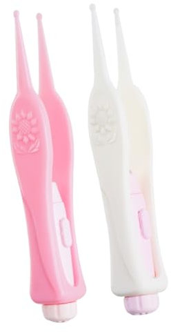 SUPVOX Pinza Nasal Luminosa 2pcs Set Limpiador De Cerumen Palillo Led Herramienta De Earwax Para Niños