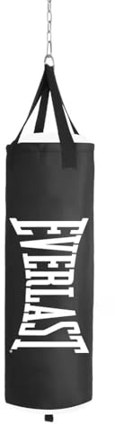 Everlast Core H Bag Sac de Frappe Non Rempli, Noir, Polycanvas, avec Chaîne et Sangles de Suspension