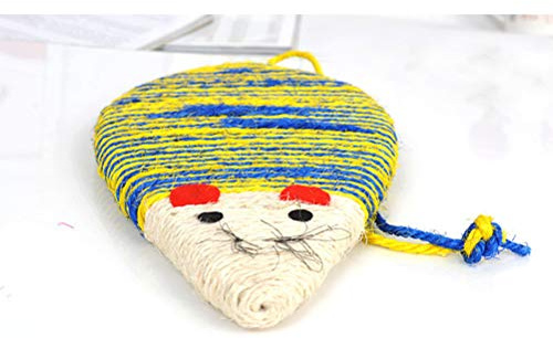Beavorty Rascador para Gatos de Cartón Colorido Diseño de Ratón, Tablero Rascador Compacto para Interior, Juguete Creativo para Gatos, Accesorio para Color Aleatorio Estilo Aleatorio