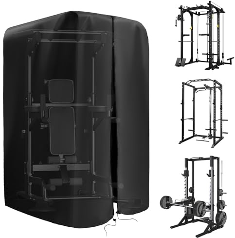 Squat Rack Cover, 420D Oxford Gym Rack Cover with Waterproof Zipper