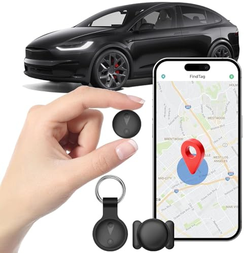 Traceur GPS Voiture, Tracker GPS Voiture Magnétique, Traceur Enfant Caché, Traceur sans Abonnement, APP DeoneTag, Compatible avec iOS et Android, Adapté aux Véhicules, Animaux et Bagages - Noir
