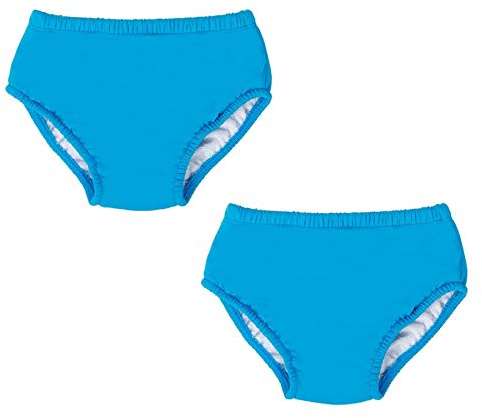 Two Bare Feet Reusable Swim Nappy & Neoprene Swim Shorts Set (2 Pack) – Baby & Toddler Swim Diaper for Pool & Beach (Aqua, XS (3-6months))