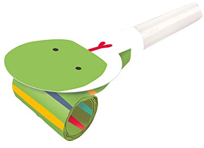 Amscan 9909357 - Luftrüssel Get Wild, 8 Stück, 30 cm, Plastik / Papier, Kindergeburtstag, Krachmacher, Tröte