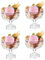 Royal Cuisine Ice Cream Glass Bowls - Diamond Dessert Glass Cups Set of 2 (4)