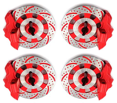 4 Pcs 1/7 RC Car Brake Disc Calipers RC Metal Simulation Brake Disc Calipers for TRAXXAS UDR Unlimited Desert Racer 1/7 RC Car