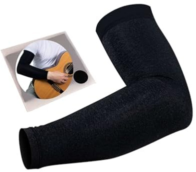 Manica da braccio grigia per chitarristi, manica da braccio per chitarra classica, chitarra elettrica, chitarra acustica, chitarristi classici e chitarristi flamencoTaglia piccola/media