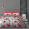 Juego Completo de Ropa de Cama de 4 Piezas, Funda de edredón de tamaño Doble + sábana Bajera Ajustable de Tela de polialgodón + Funda de Almohada, Ropa de Cama Floral Reversible
