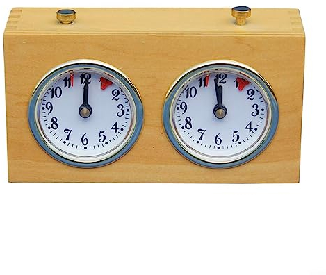 RANRAO Schachuhr, Professioneller Schach-Timer, Schachuhr Brettspiel Wettbewerb Schachuhr Mechanische Kompakte Timing-Werkzeuge für Verschiedene Schachspiele