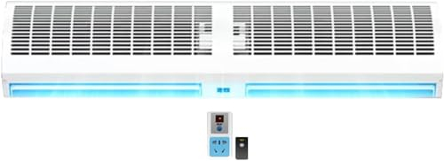 Luftvorhang, Wandventilator, weiß, mit Fernbedienung, hoher Luftstrom, geräuscharm, geeignet für den gewerblichen und privaten Gebrauch, A, 90 cm