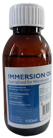 RMY - Microscope Immersion Oil 100 ML - Compatible with All Brands & Types of Microscopes - Universal Oil