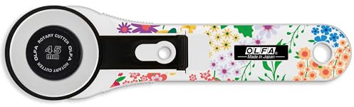 OLFA Cortador giratorio de mango recto de 45 mm, jardín floreciente