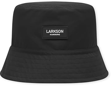 LARKSON Chapeau de Pluie Femmes Hommes Noir - Mats - Casquette de Pluie Imperméable en Deux Tailles - Chapeau de Pêcheur Étanche pour Outdoor Festival Loisirs - Colonne d'eau 10000 mm