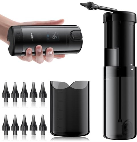Gaoeein Ear Cleaner Ear Wax Removal Kit,Rechargeable Ear Cleaning Kit with 5 Pressure Modes,Ear Syringe Kit Safe and Effective,IPX7 Ear Irrigation Flushing System with 10 Disposable Tips & Catch Basin
