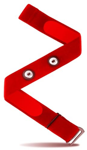 Fascia di ricambio per cardiofrequenzimetro, regolabile, HRM, supporto elastico morbido per Garmin, Polar, Wahoo, Powerlabs, Uptivo, HRM, compatibile con apparecchiature da 45 mm, Rosso, Taglia unica