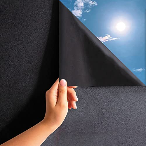 MARAPON® Window Privacy Film - Static & Black [75x200 cm] - E-book with Pro Tips - Tinted - Excellent Privacy Protection