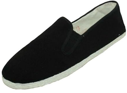 Men's Kung Fu Shoes Cotton Sole Tai chi Martial Art Ninja Slip On, Black-03-45