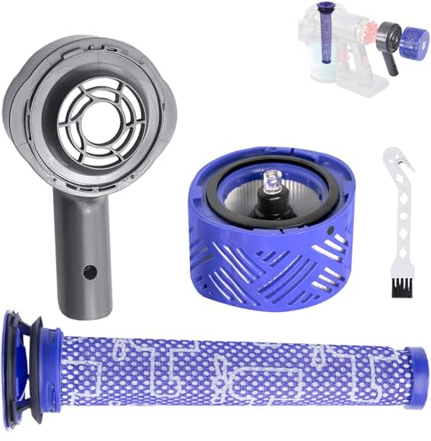 DianSung Filter und Motor Heckabdeckung zubehör für Dyson V6 DC58 DC59 DC61 DC62 DC74 Staubsauger, Motor Heckabdeckung + Vorfilter + Heckfilter Ersatzteile