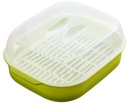 ANSNOW 1Pc Potato Cooker for Microwave Oven Vegetable Cookware Steamer Microwave Oven Steamer Plastic Container Veggie Cooker Hot Dog Steamer White and Fish Micro-Wave Oven Baby/Green