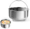 NVIYAM Cesta de Vapor Inoxidable 304, Vaporera Inserto de Vapor con Mango, Cesta Vaporera de Verduras, Vaporeras para Ollas, Cesta de CoccióN Al Vapor, para Verduras, Pescado, Huevos (17.5CM)