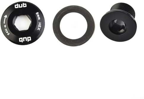 Aluminum Alloy Bike Crank Arm Bolt Kit Self Extracting M18-M30 Crank Bolt for SRAM SPARE DUB, Black