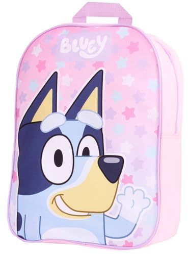 Bluey Backpack for Girls - Kids School Bag Travel Backpack Pink Childrens & Toddler Rucksack Ideal for Nursery and Daily Use