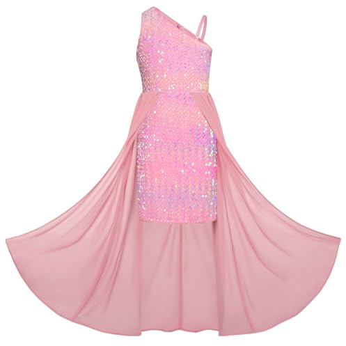 GRACE KARIN Robe à Sequins Asymétrique sans Manches Une épaule pour Petite Fille en Ligne