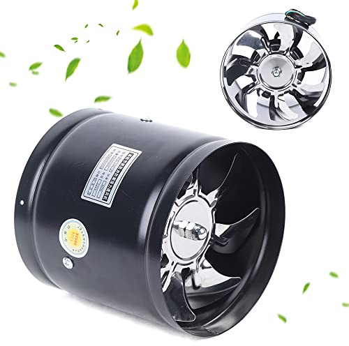 DGJMuu Ventiladores de tubo axial de 150 mm, suministro de aire, aire de escape de 40 W, ventiladores de tubo para invernaderos, invernaderos, sótanos, garajes, cocinas, baños, 2800 rpm