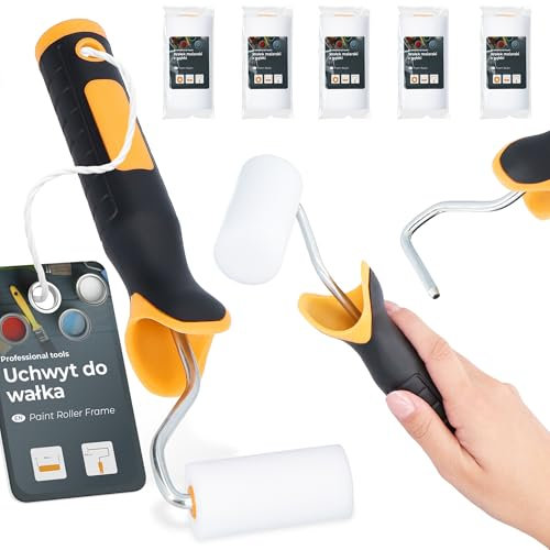 5x Rullo Schiuma 7 cm Rotoli Pittura Idropitture Vernici Smalti Impregnanti Muri Strumento Supporto Versatile Lavori Ristrutturazione Domestica Professionale