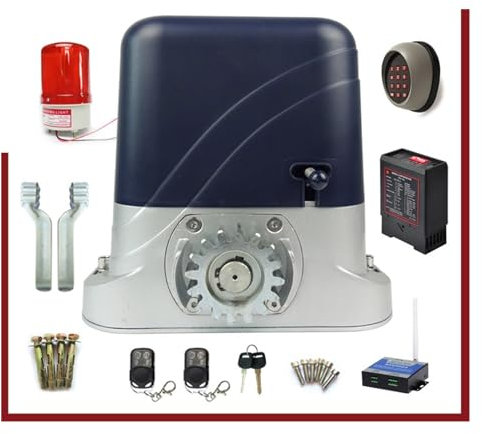 Motore per cancello scorrevole, Operatori di cancelli scorrevoli impermeabili con finecorsa Peso massimo 800 kg con kit di controllo remoto wireless Scelta del supporto per motore per cancello scorrev