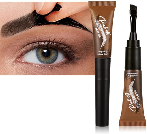 Tattoo Eye Brow Tint, Peel Off Eyebrow Gel Tint, Semi-Permanent Colour Eyebrow Dye,Lasts Up To 3 Days, Waterproof Long-Lasting Natural Eye Brow Makeup for Women Girls (04# Chocolate)