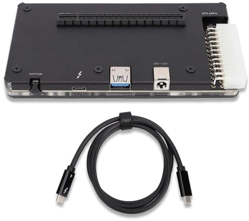 EIMSOAH Boîtier GPU Externe, 4 Stations d'accueil pour Carte Graphique EGPU Station USB4.0 Compatible avec Emplacement PCIe 16X, pour Cartes Graphiques, Ordinateurs Portables, Consoles