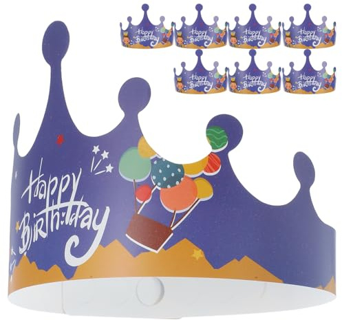WEKAMOS 100 Cappellini da Festa a Forma di Corona in Carta, Cappelli di Compleanno per Ragazzi, Accessori Decorativi per Feste e Ricorrenze