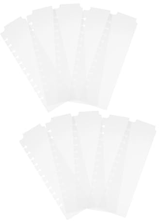 Mikikit 10 Intercalaires de Classeur Mini Transparents N°1 en Plastique Résistant et Imperméable avec Onglets Inscriptibles – Séparateurs pour Cahiers à Feuilles Mobiles –