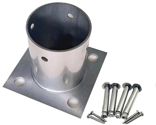 1 2 3 4 6 8 tums rund pelarfot - Robust adapter för pelarmontering - Fäste för runda stolpar och runda pergolafästen (40x50 mm/1,6x2 tum)