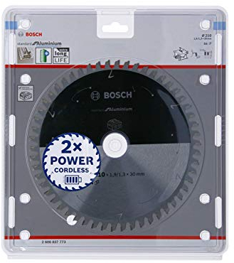 Bosch 1x PRO Aluminium Kreissägeblatt für Akku-Tischkreissägen (für Aluminium, Nichteisenmetalle, Ø mm, Professional Zubehör Tischkreissäge)