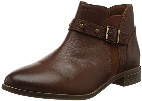 Clarks Damen Trish Strap Chelsea-Stiefel, Dunkelbraunes Leder, 37 EU