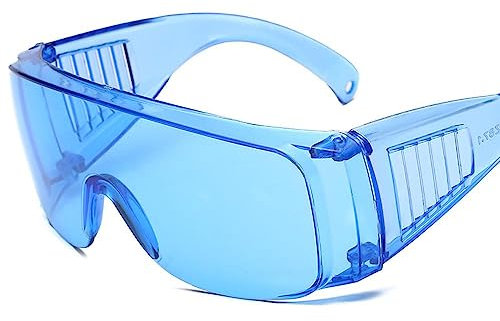 Occhiali di sicurezza, antigraffio, occhiali protettivi trasparenti e colorati, accessori per la protezione degli occhi per il lavoro (blu)