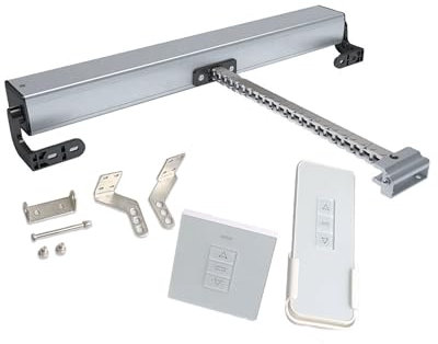 Automatic Window Opener Stroke 300/400/500/600/700/800mm Electric Chain Window Opener Actuator with Wall Switch and Remote Control, Motorized Window Vent Opener and Closers (Size : 300mm)