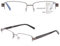 Amorays Multifokale Lesebrille gleitsichtbrille Blaulichtfilter Halbrandfassung aus Metall für klare Sicht bei Nah- Mittel- und Fernsicht - Komfortabel und langlebig (Graubraun, 2.5, x)