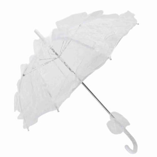 Acouto Parapluie en Dentelle de Mariée de Mariage, Accessoire Décoratif élégant pour la Fête, Parapluie en Dentelle, Accessoire de Photographie, la Plupart des Scènes