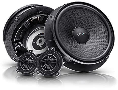 Alternativ högtalarsystem frontsystem kompatibelt med Seat Ibiza 6F – 16,5 cm högtalare 2-vägs kompo – 70 watt RMS – 3 ohm – 94 dB – inkl. isolering – 100 % plug and play