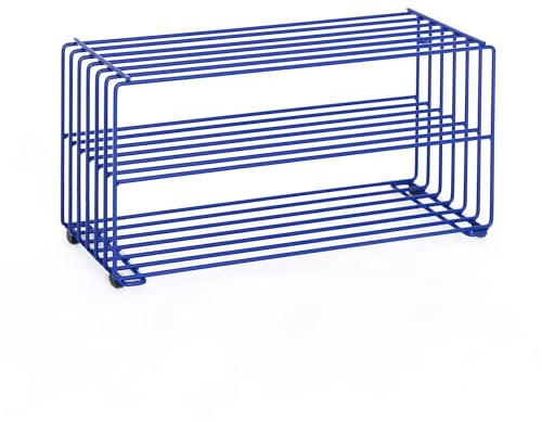 MYWIRE® Elegantes Schuhregal Metall (Blue Sky) „RODL 2“ – Moderne Schuhaufbewahrung Schuhablage im eleganten Look – hochwertiger Schuhorganizer stabil und robust – in Österreich produziert